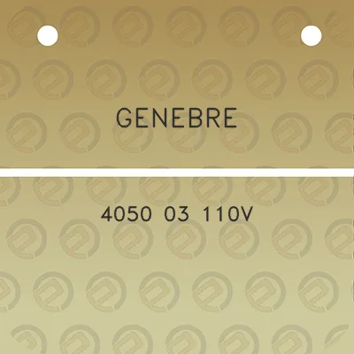 genebre-4050-03-110v