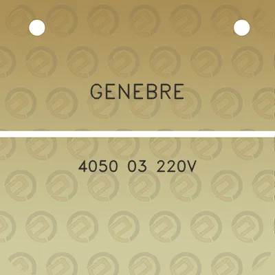 genebre-4050-03-220v