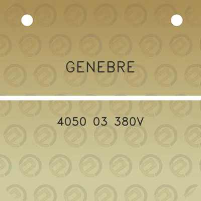 genebre-4050-03-380v