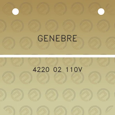 genebre-4220-02-110v