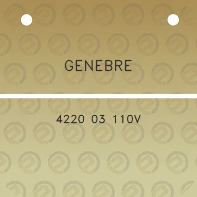 genebre-4220-03-110v