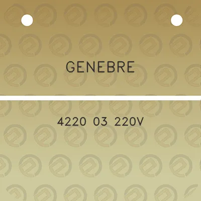 genebre-4220-03-220v