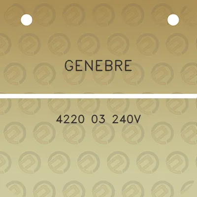 genebre-4220-03-240v