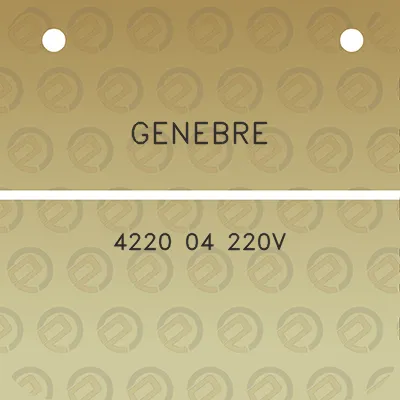 genebre-4220-04-220v