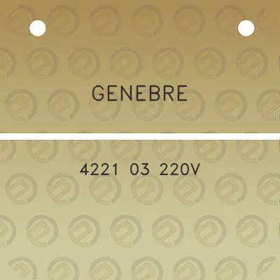 genebre-4221-03-220v