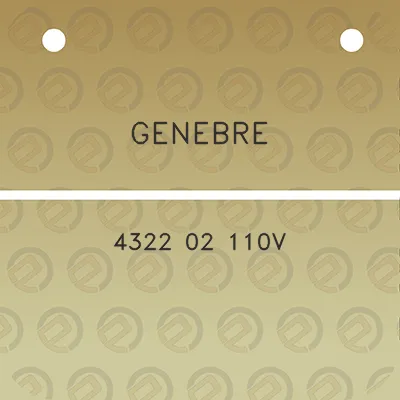 genebre-4322-02-110v