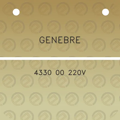 genebre-4330-00-220v