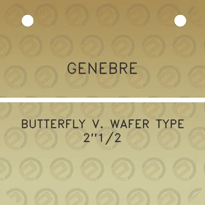 genebre-butterfly-v-wafer-type-212