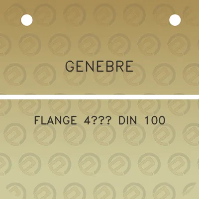 genebre-flange-4-din-100