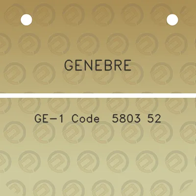 genebre-ge-1-code-5803-52