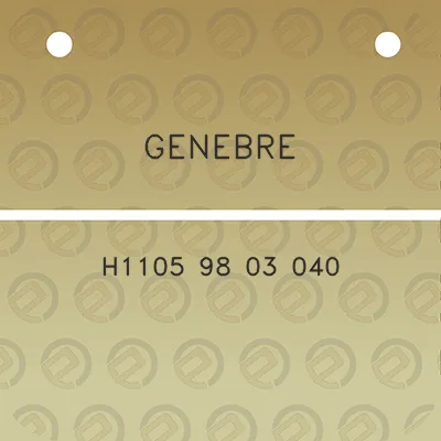 genebre-h1105-98-03-040