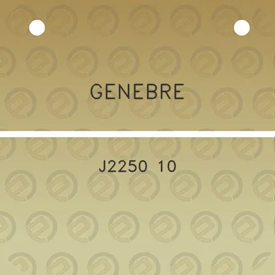 genebre-j2250-10