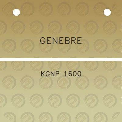 genebre-kgnp-1600