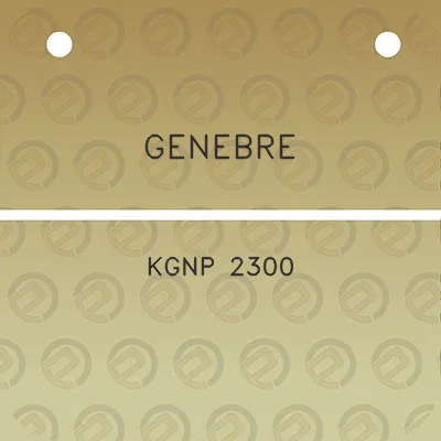 genebre-kgnp-2300