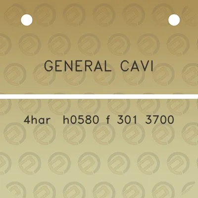 general-cavi-4har-h0580-f-301-3700