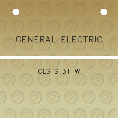 general-electric-cls-s-31-w