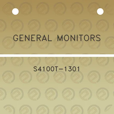 general-monitors-s4100t-1301