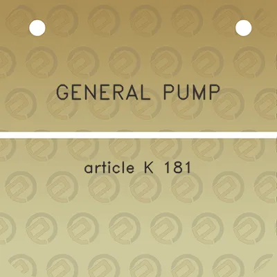 general-pump-article-k-181