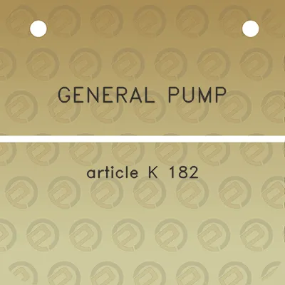 general-pump-article-k-182