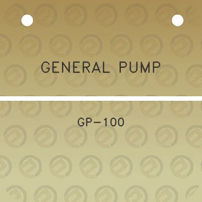 general-pump-gp-100