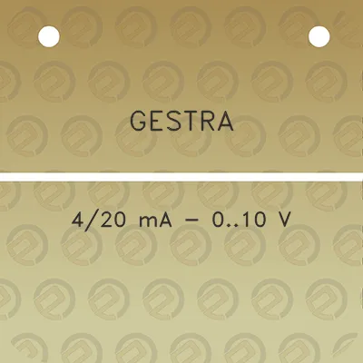 gestra-420-ma-010-v