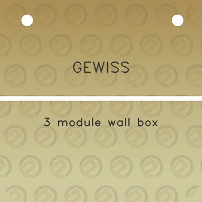 gewiss-3-module-wall-box