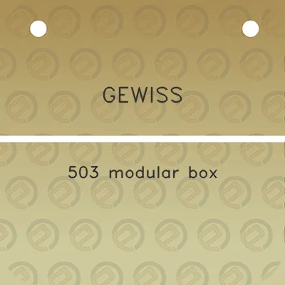 gewiss-503-modular-box