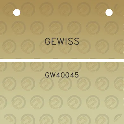 gewiss-gw40045