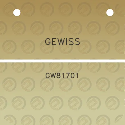 gewiss-gw81701