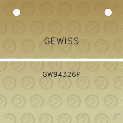 gewiss-gw94326p