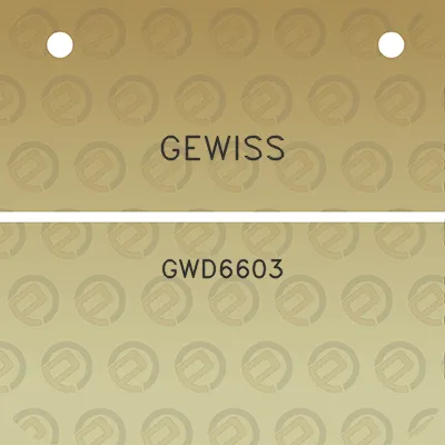 gewiss-gwd6603