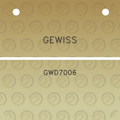 gewiss-gwd7006