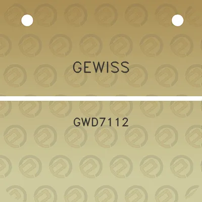 gewiss-gwd7112