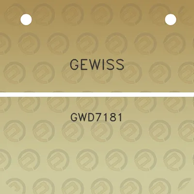gewiss-gwd7181