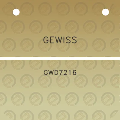 gewiss-gwd7216