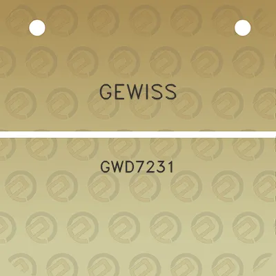 gewiss-gwd7231