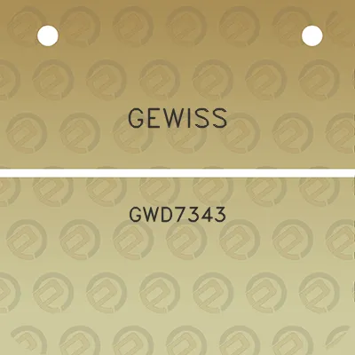 gewiss-gwd7343