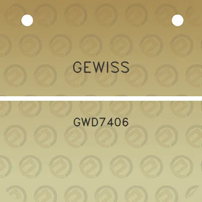 gewiss-gwd7406
