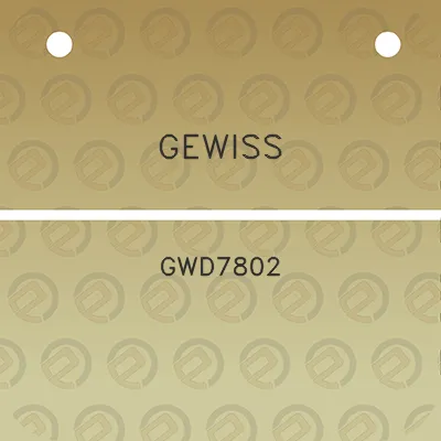 gewiss-gwd7802