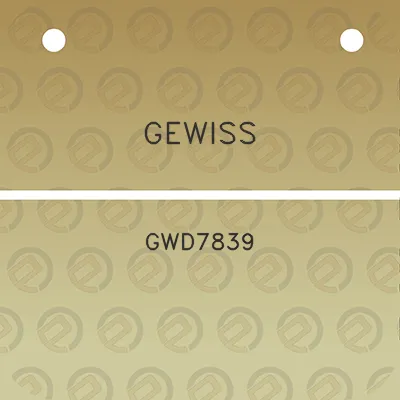 gewiss-gwd7839
