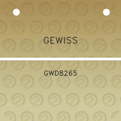 gewiss-gwd8265