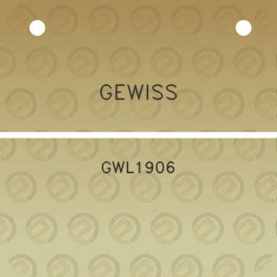 gewiss-gwl1906