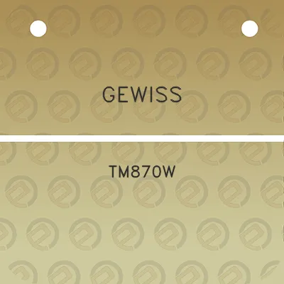 gewiss-tm870w