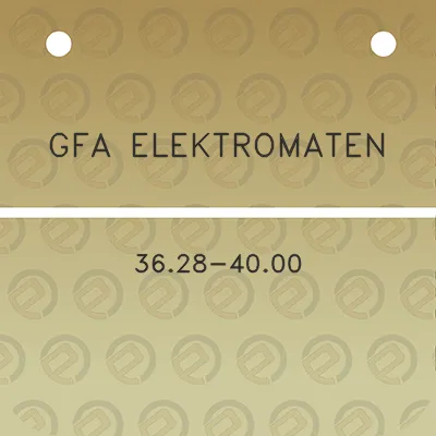 gfa-elektromaten-3628-4000