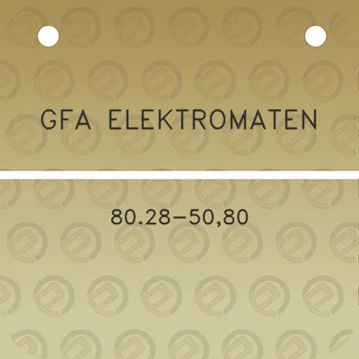 gfa-elektromaten-8028-5080