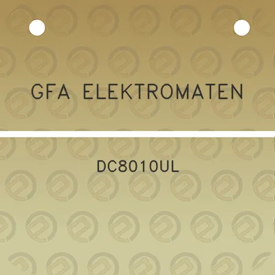 gfa-elektromaten-dc8010ul