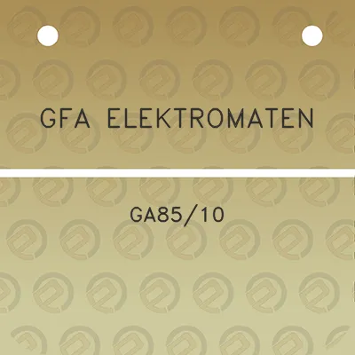 gfa-elektromaten-ga8510