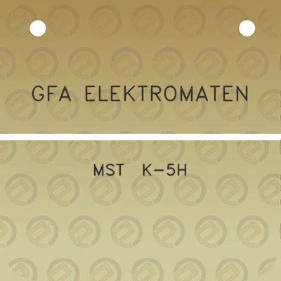 gfa-elektromaten-mst-k-5h