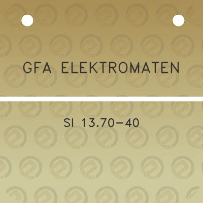 gfa-elektromaten-si-1370-40