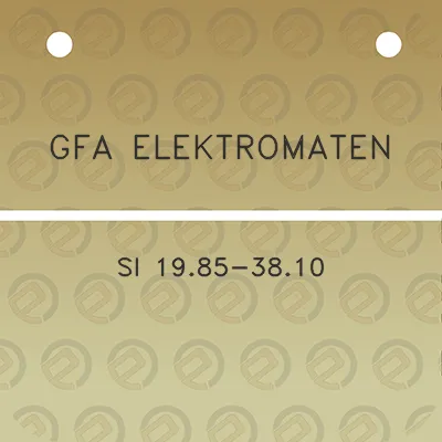 gfa-elektromaten-si-1985-38-10